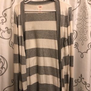 Cute Striped Long Sleeve Cardigan